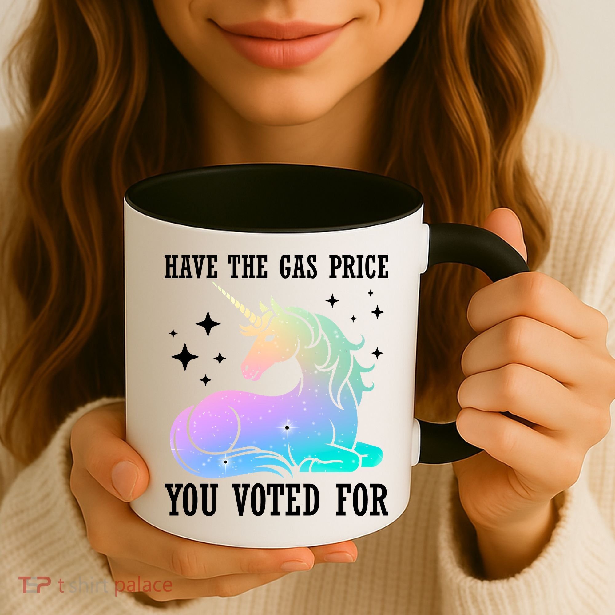 Rainbow Unicorn Gas Price Funny Liberal Coffee Mug