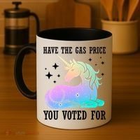 Rainbow Unicorn Gas Price Funny Liberal Coffee Mug thumb 4