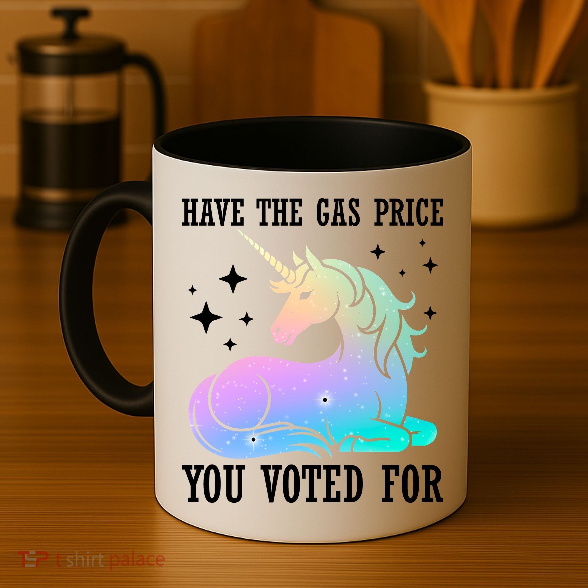 Rainbow Unicorn Gas Price Funny Liberal Coffee Mug