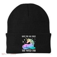 Rainbow Unicorn Gas Price Funny Liberal Beanie thumb 0