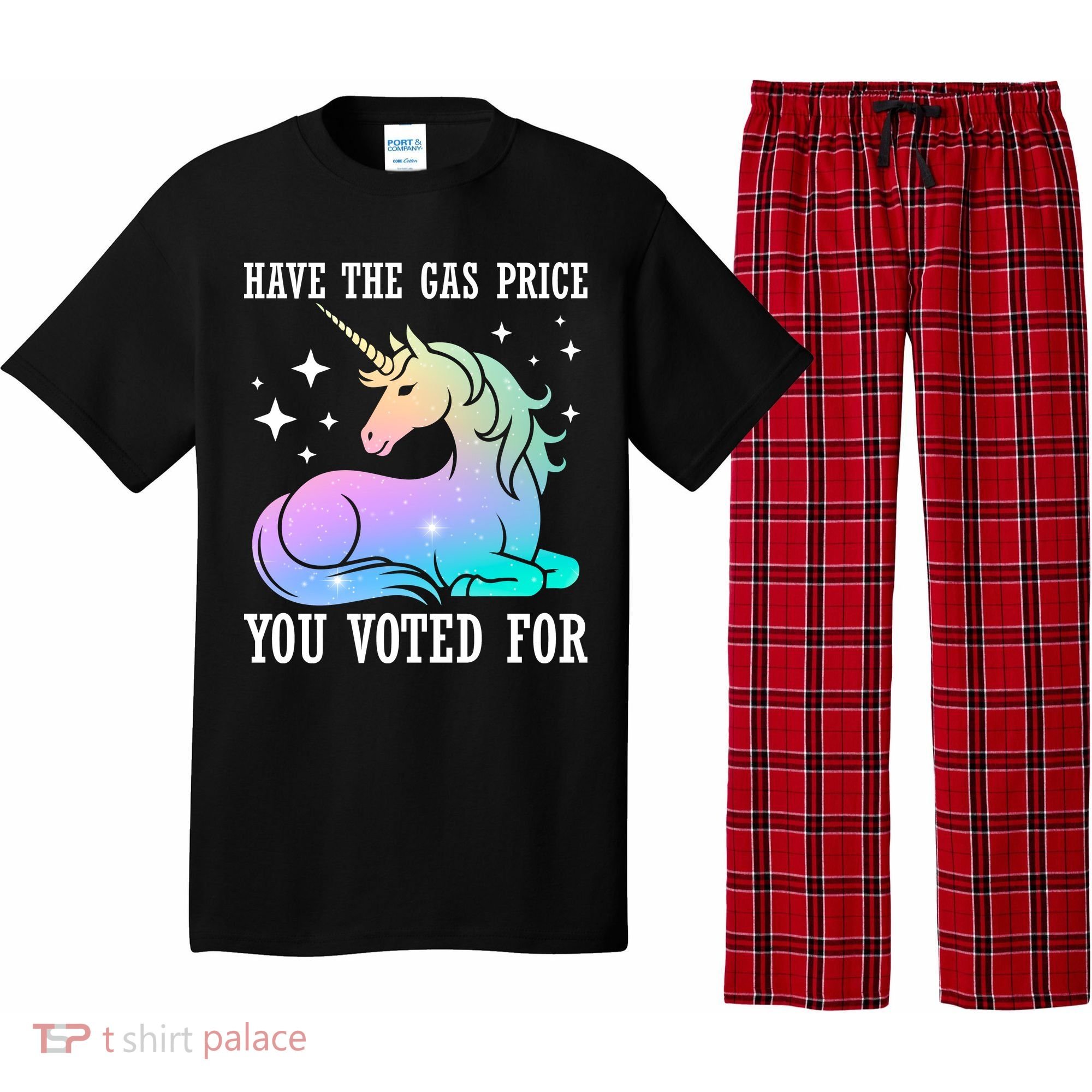 Rainbow Unicorn Gas Price Funny Liberal Pajama Set