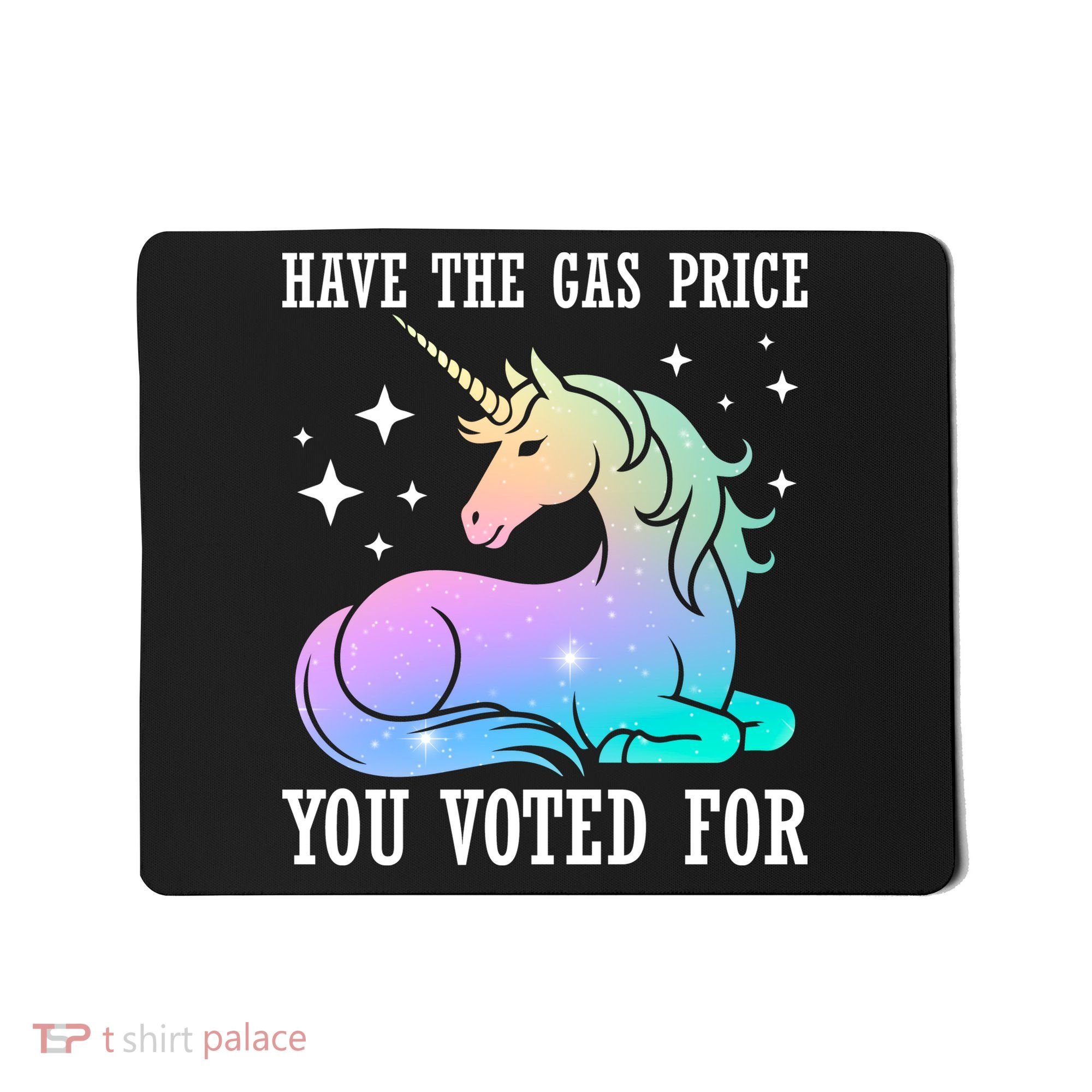 Rainbow Unicorn Gas Price Funny Liberal Mousepad