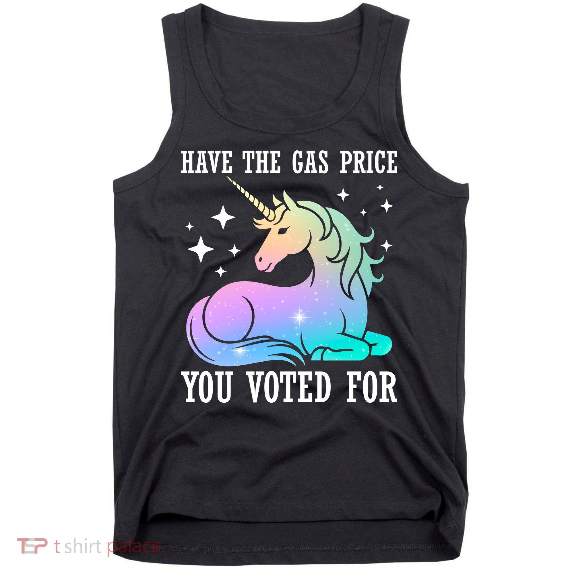 Rainbow Unicorn Gas Price Funny Liberal Tank Top