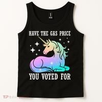 Rainbow Unicorn Gas Price Funny Liberal Tank Top thumb 2
