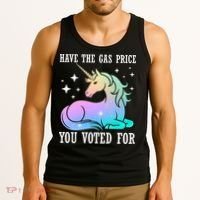 Rainbow Unicorn Gas Price Funny Liberal Tank Top thumb 3