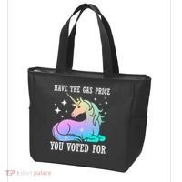 Rainbow Unicorn Gas Price Funny Liberal Tote Bag thumb 3
