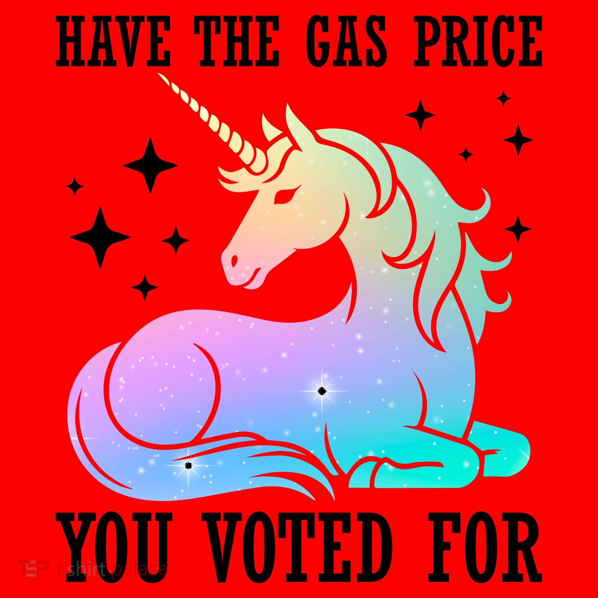 Rainbow Unicorn Gas Price Funny Liberal Santa Hat