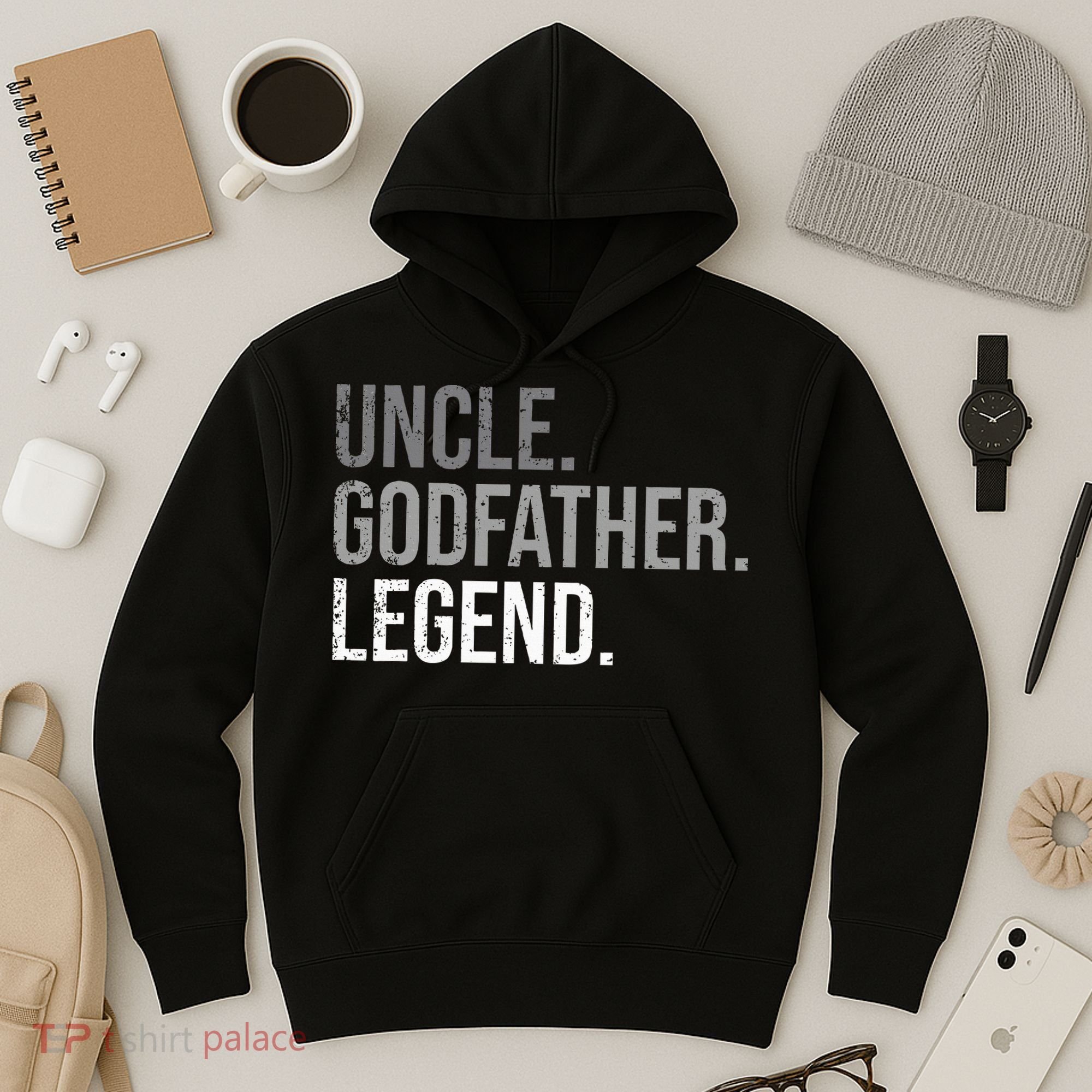 retro Uncle Godfather Legend Best Godfather Hoodie