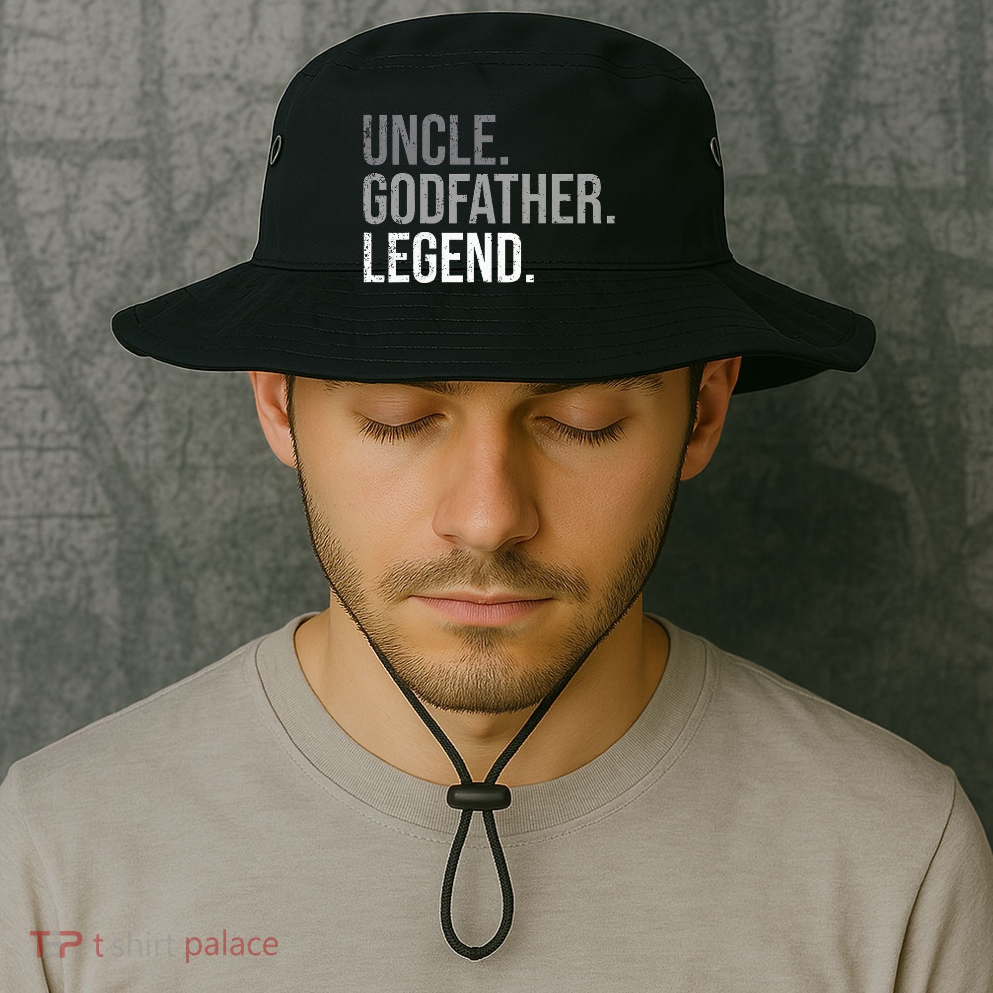 retro Uncle Godfather Legend Best Godfather Bucket Hat