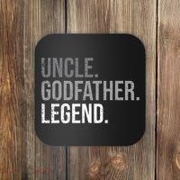 retro Uncle Godfather Legend Best Godfather Coaster thumb 0