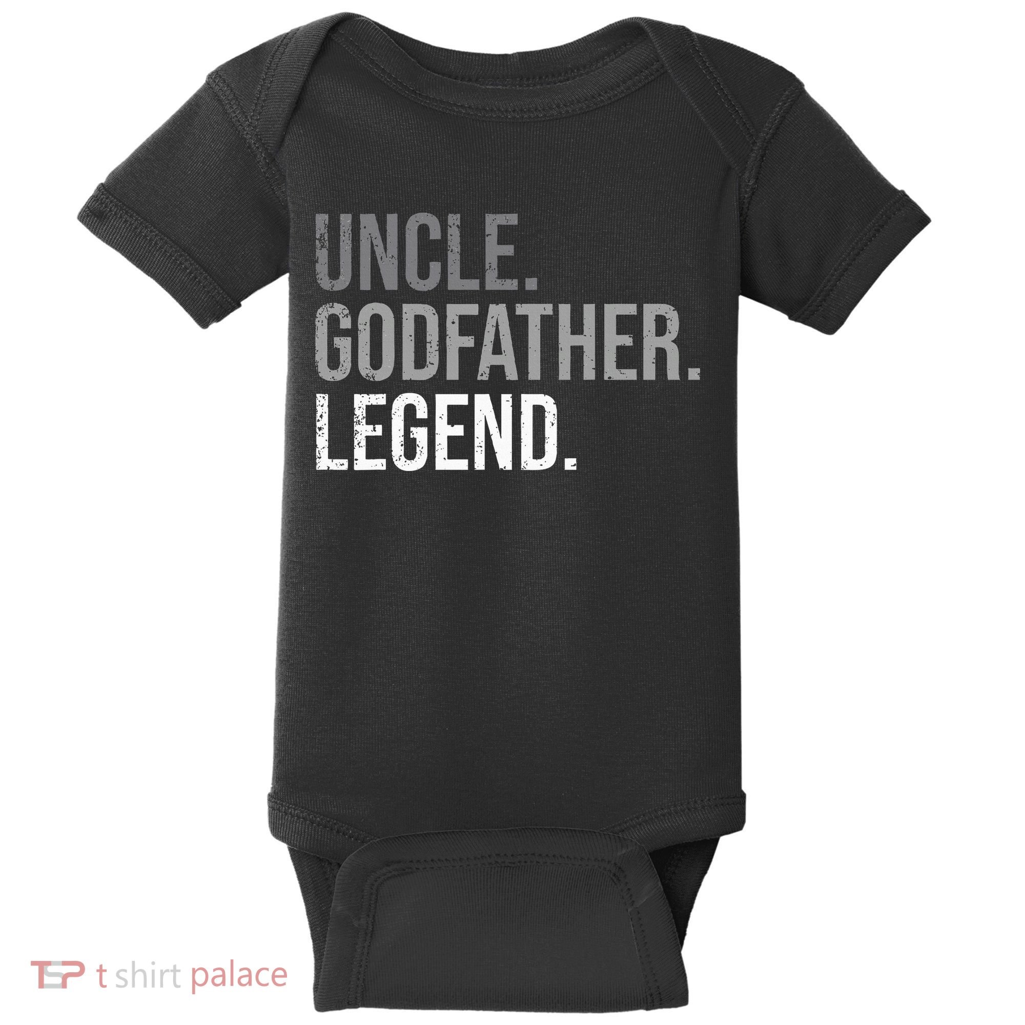 retro Uncle Godfather Legend Best Godfather Baby Bodysuit
