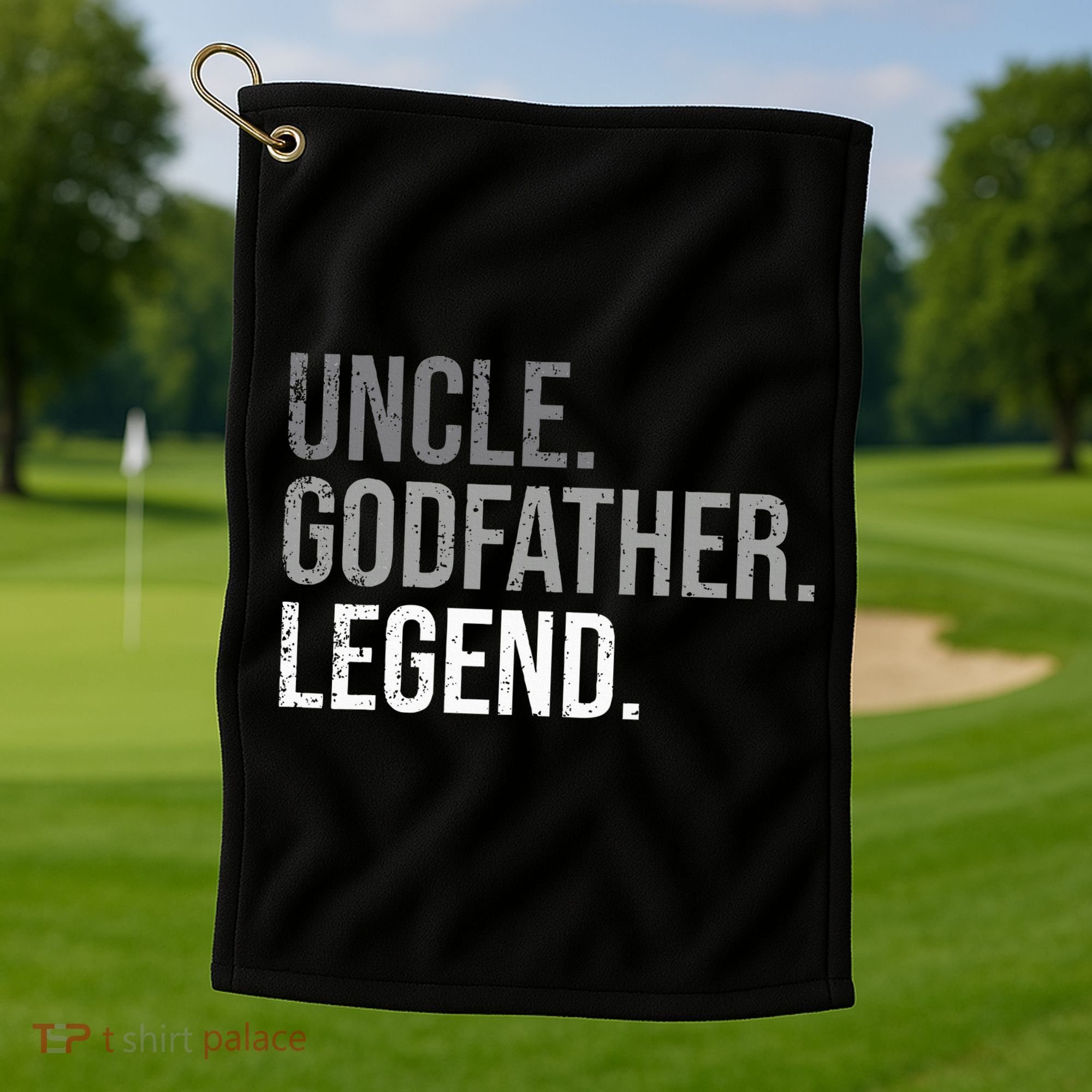 retro Uncle Godfather Legend Best Godfather Golf Towel