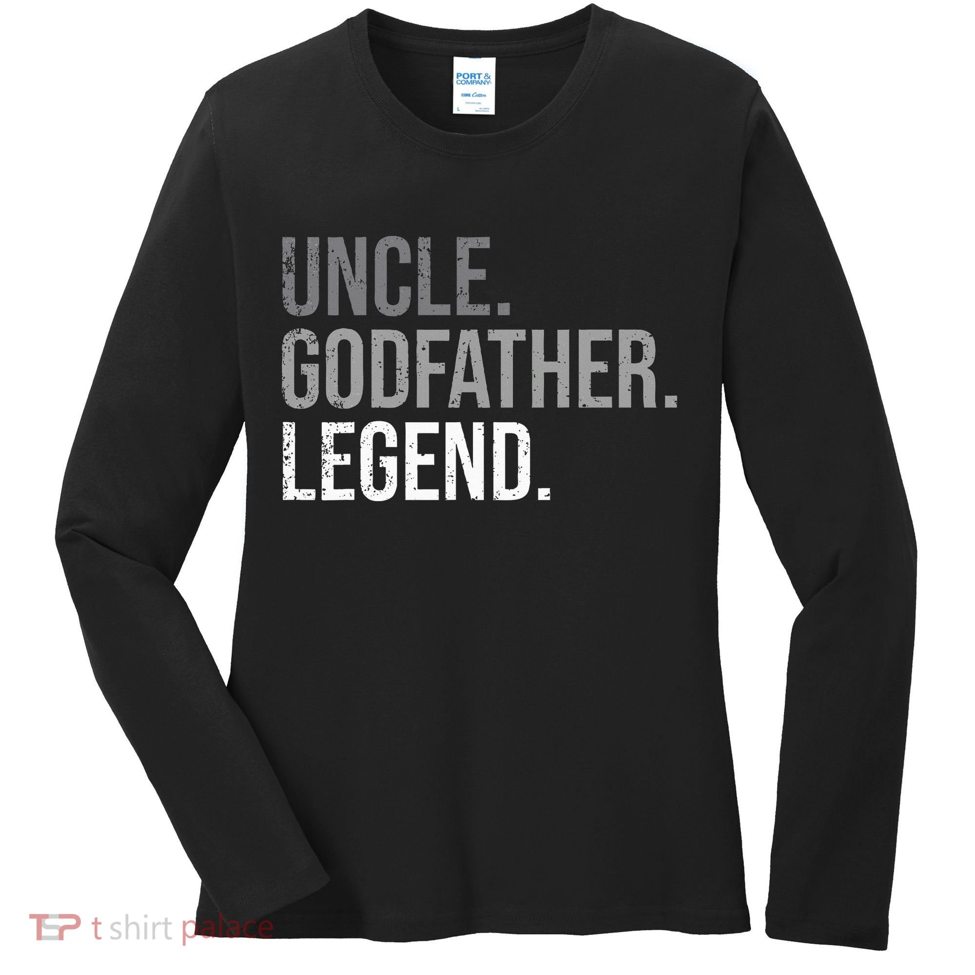retro Uncle Godfather Legend Best Godfather Women's Long Sleeve Shirt