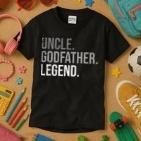 retro Uncle Godfather Legend Best Godfather Kids T-Shirt thumb 3