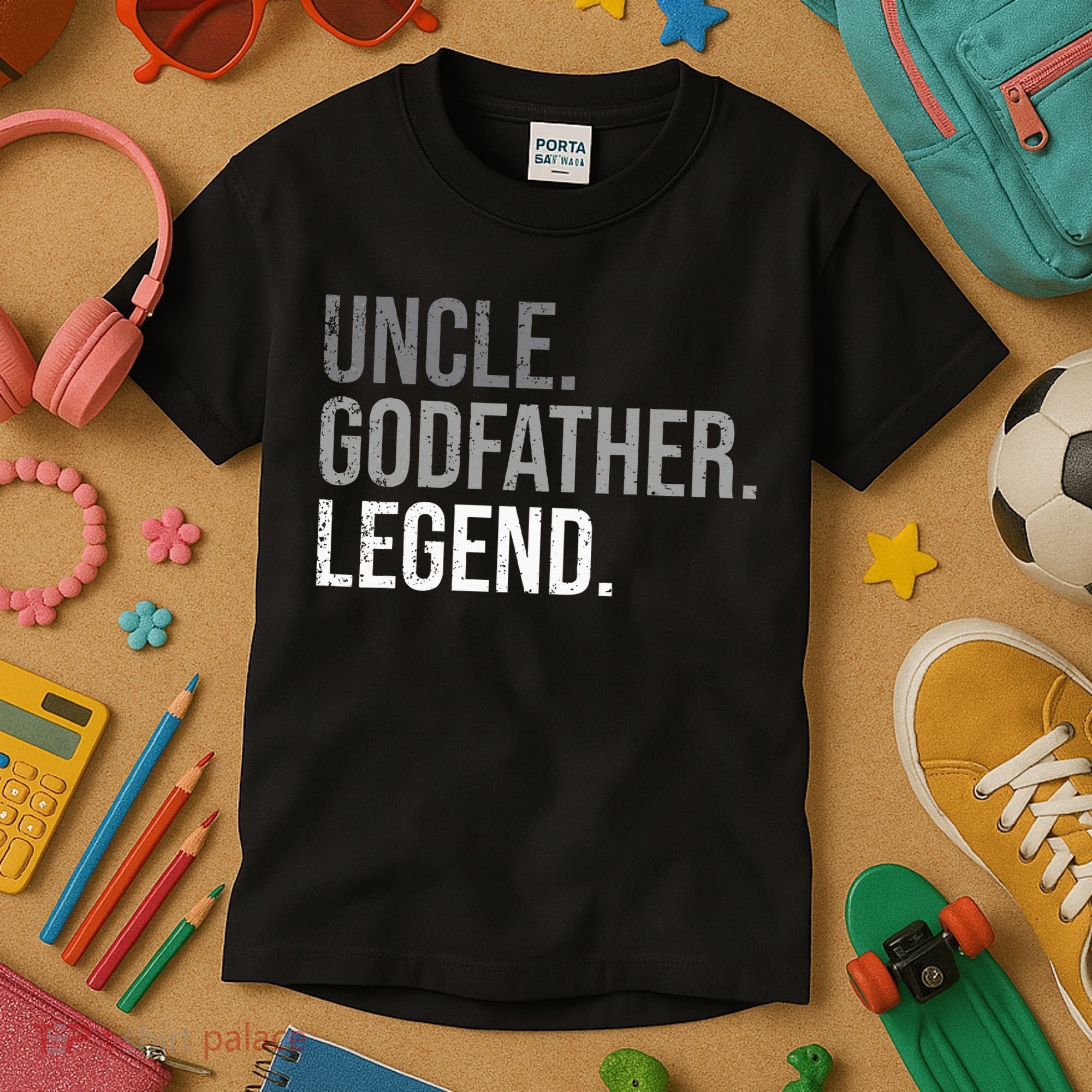 retro Uncle Godfather Legend Best Godfather Kids T-Shirt