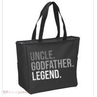 retro Uncle Godfather Legend Best Godfather Tote Bag thumb 2