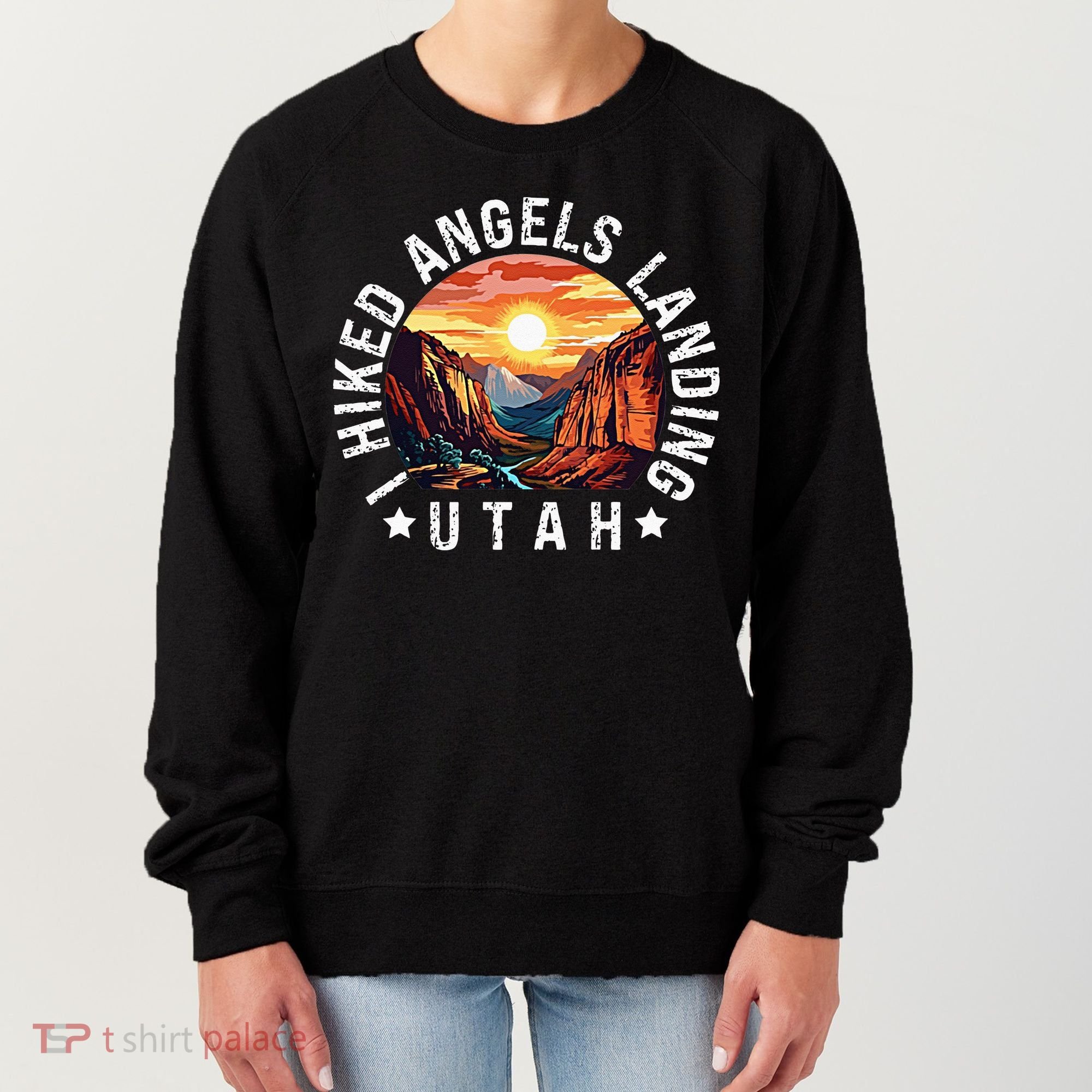 Retro Utah I Hiked Angels Landing Women's Sweatshirt