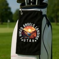 Retro Utah I Hiked Angels Landing Golf Towel thumb 2