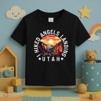 Retro Utah I Hiked Angels Landing Toddler T-Shirt thumb 3