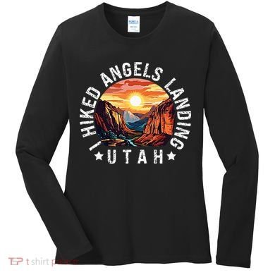 Retro Utah I Hiked Angels Landing Women's Long Sleeve Shirt