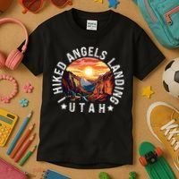 Retro Utah I Hiked Angels Landing Kids T-Shirt thumb 3