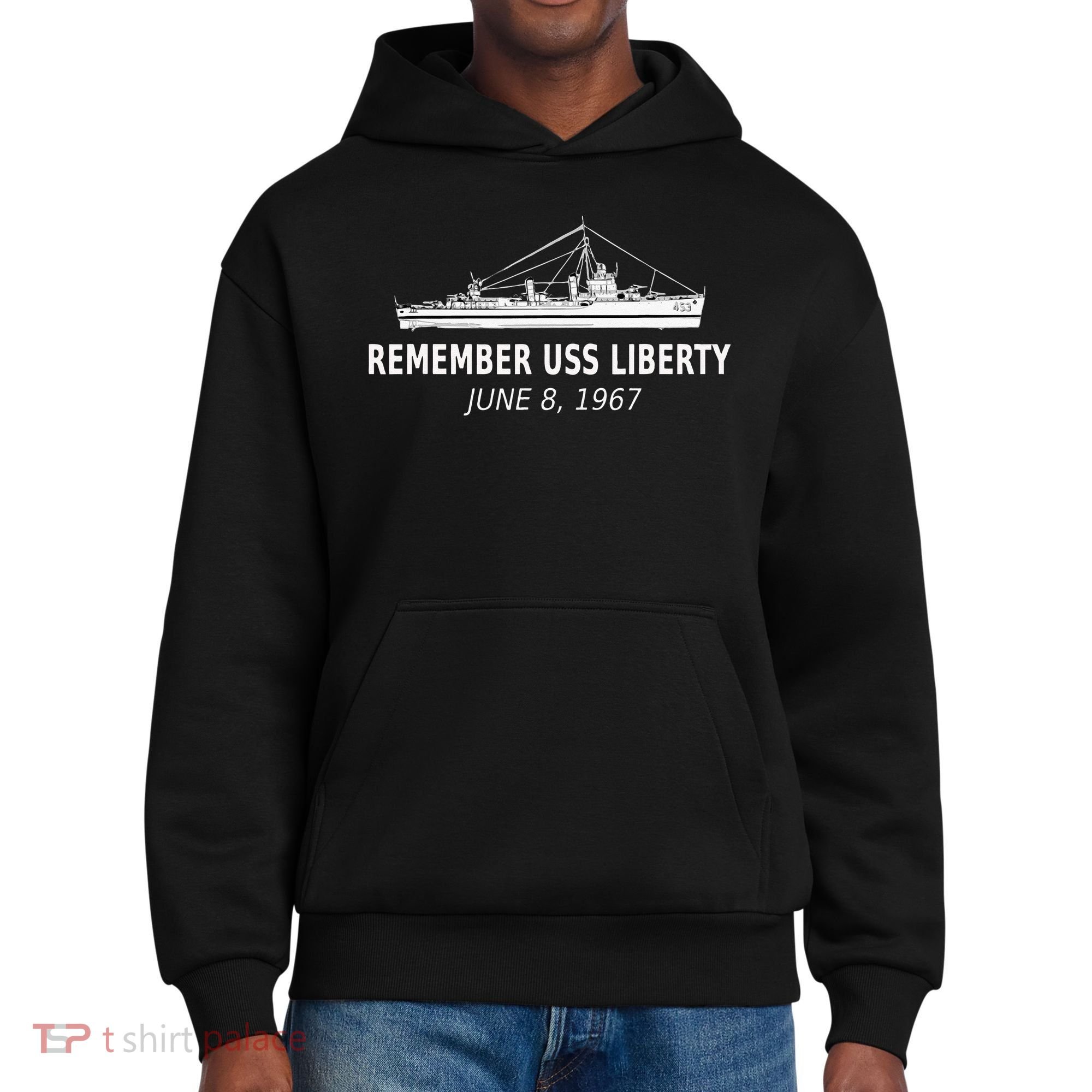 Remember USS Liberty June 8 1967 District V.I.T. Heavyweight Hoodie