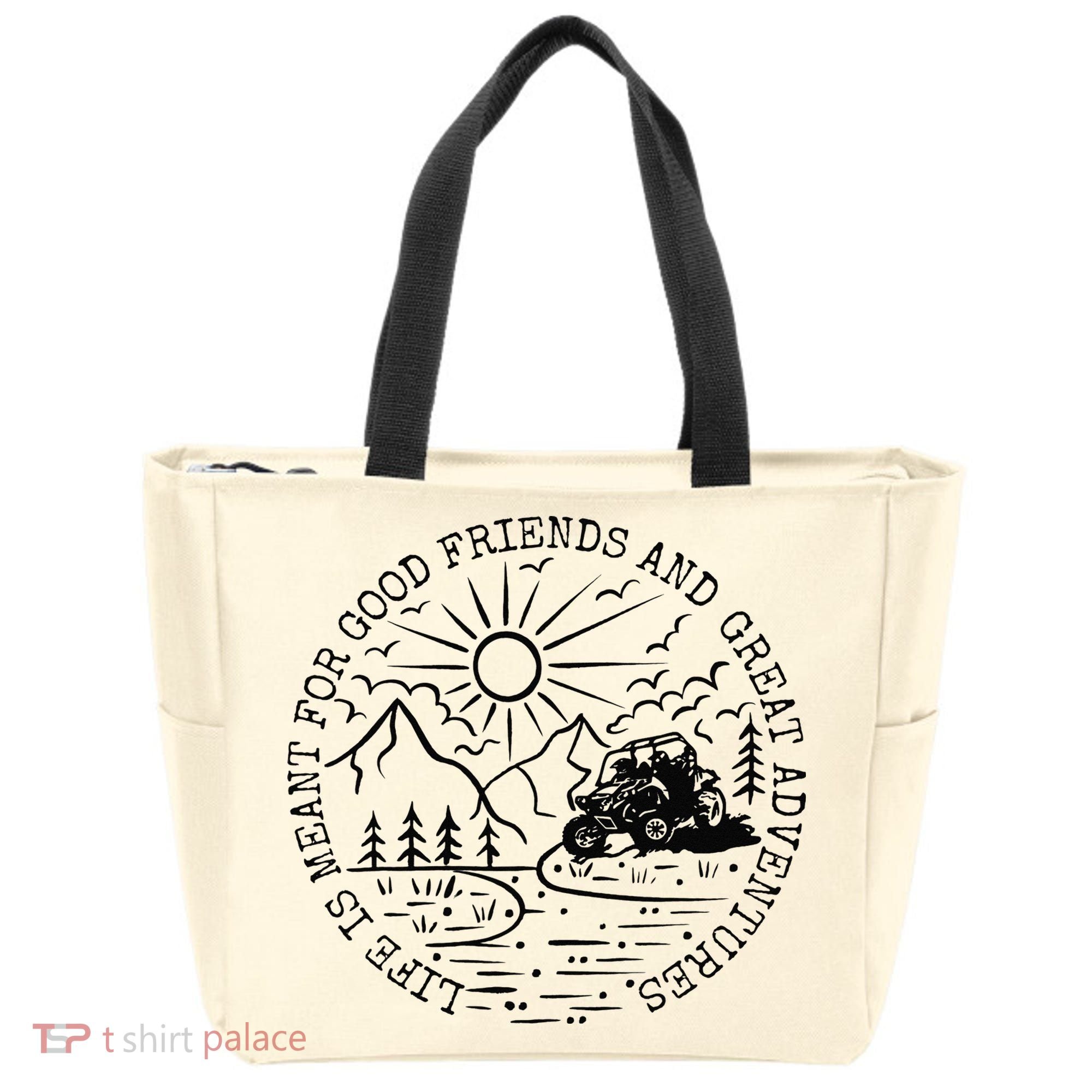Retro UTV Life Great Adventure Side By Side Rider Mud Riding Tote Bag