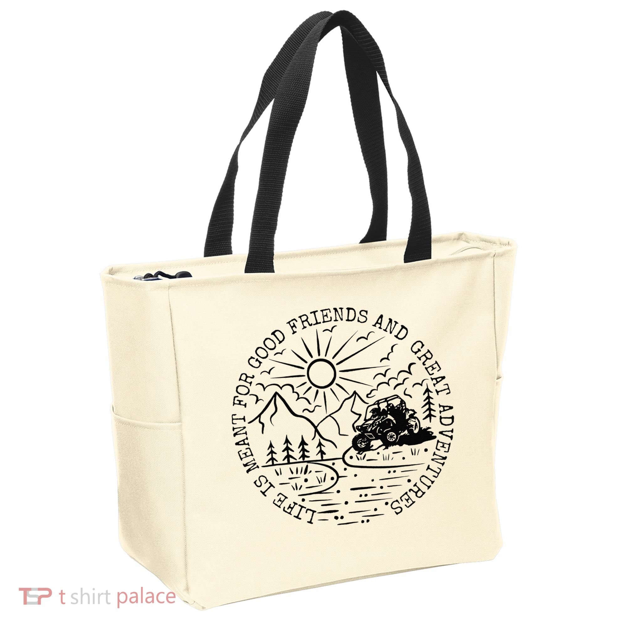 Retro UTV Life Great Adventure Side By Side Rider Mud Riding Tote Bag