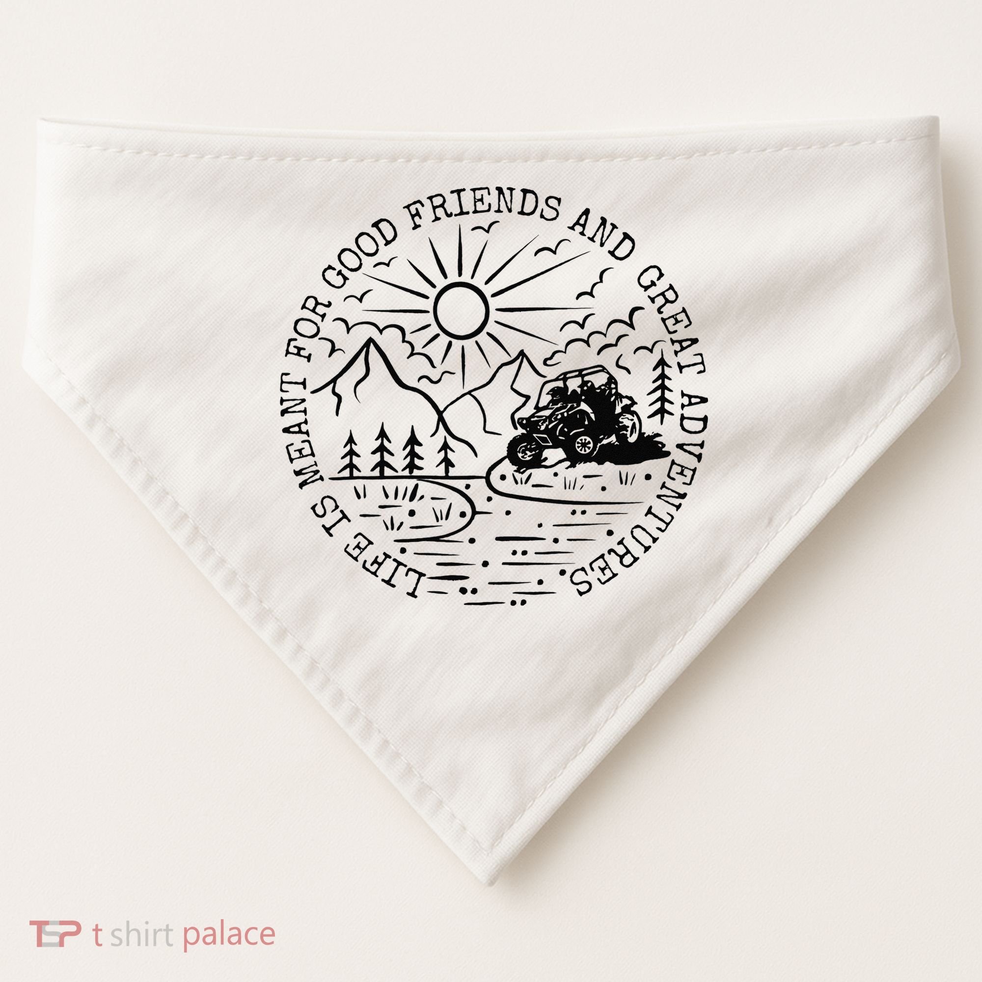 Retro UTV Life Great Adventure Side By Side Rider Mud Riding USA-Made Doggie Bandana