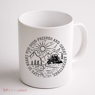 Retro UTV Life Great Adventure Side By Side Rider Mud Riding Coffee Mug back