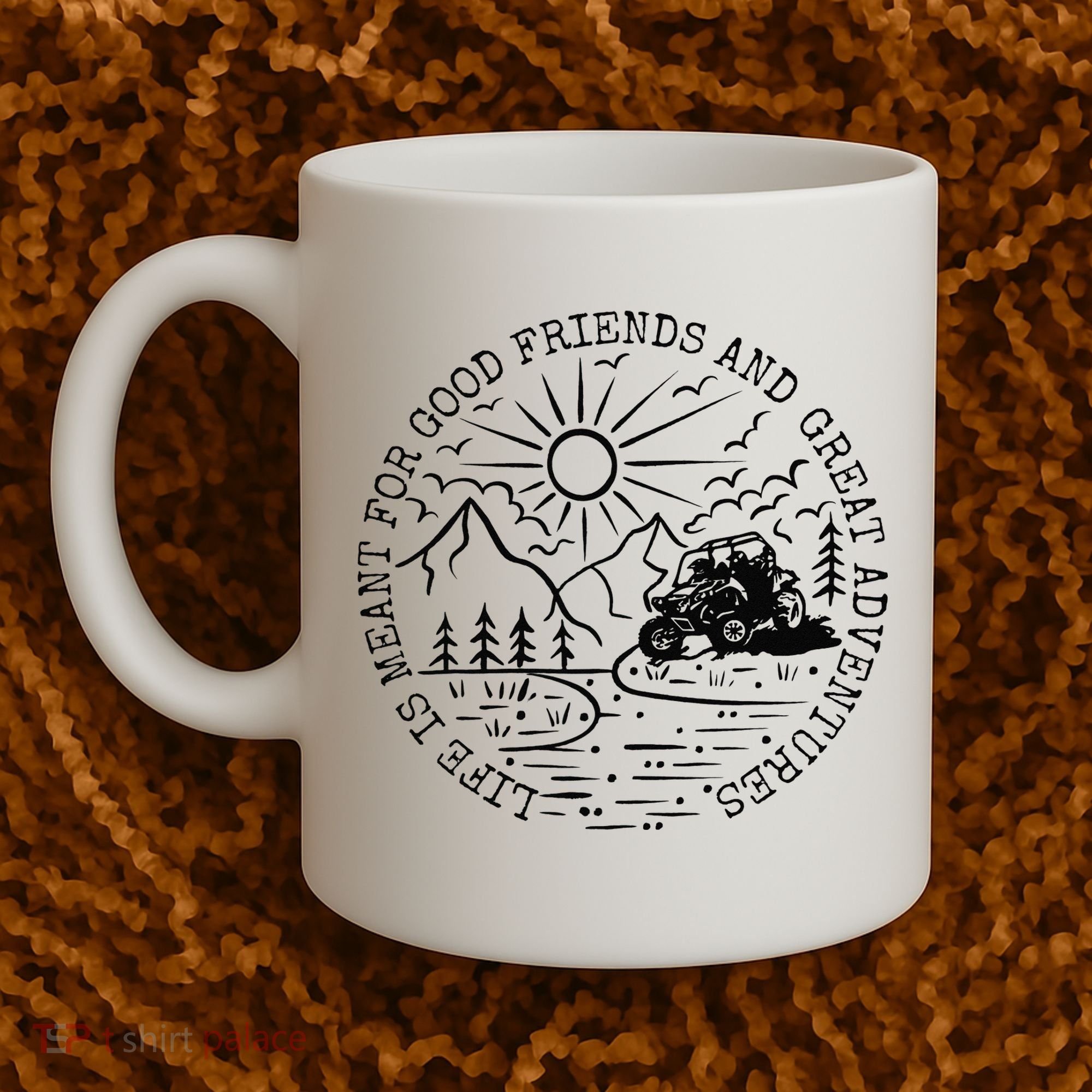 Retro UTV Life Great Adventure Side By Side Rider Mud Riding Coffee Mug