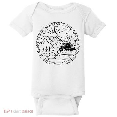 Retro UTV Life Great Adventure Side By Side Rider Mud Riding Baby Bodysuit