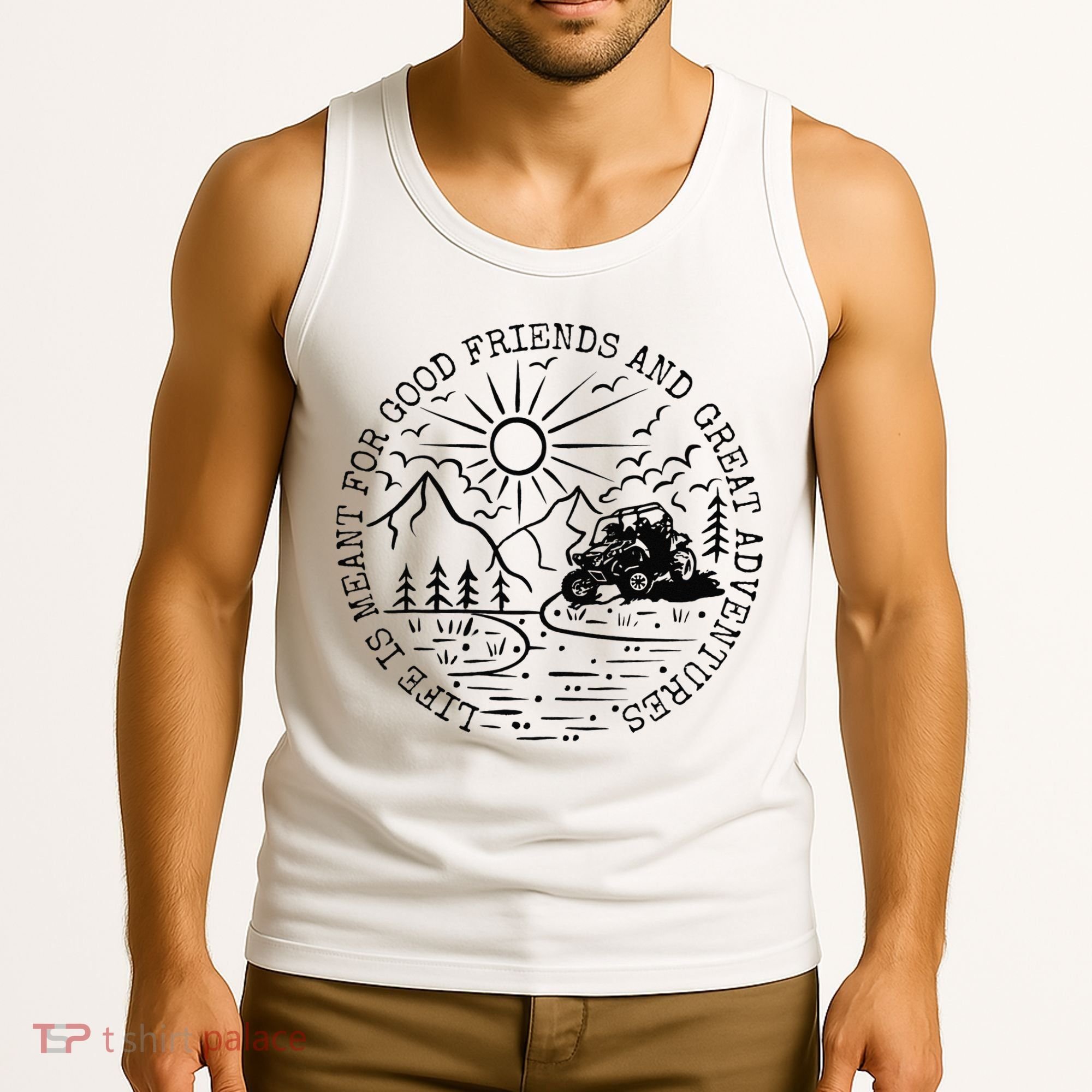 Retro UTV Life Great Adventure Side By Side Rider Mud Riding Tank Top