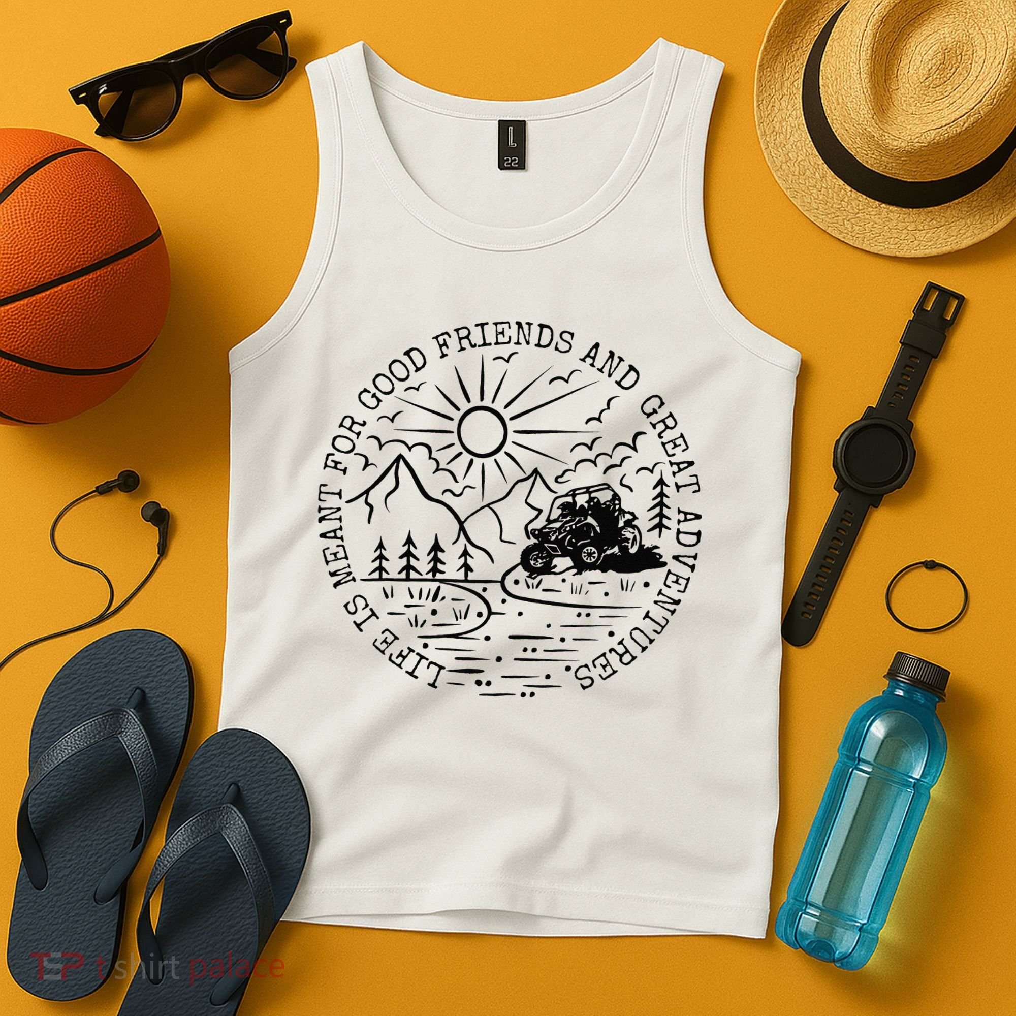 Retro UTV Life Great Adventure Side By Side Rider Mud Riding Tank Top