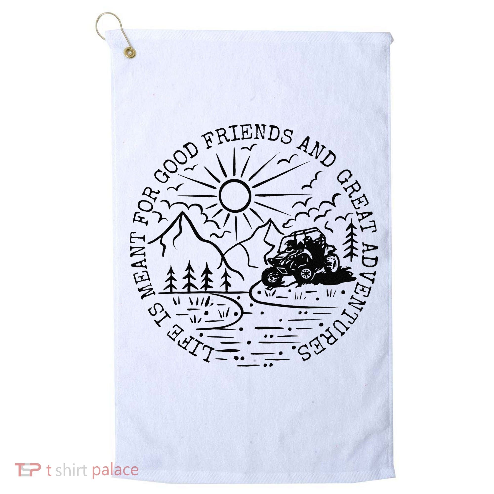 Retro UTV Life Great Adventure Side By Side Rider Mud Riding Golf Towel