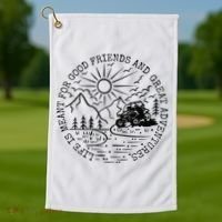 Retro UTV Life Great Adventure Side By Side Rider Mud Riding Golf Towel thumb 1