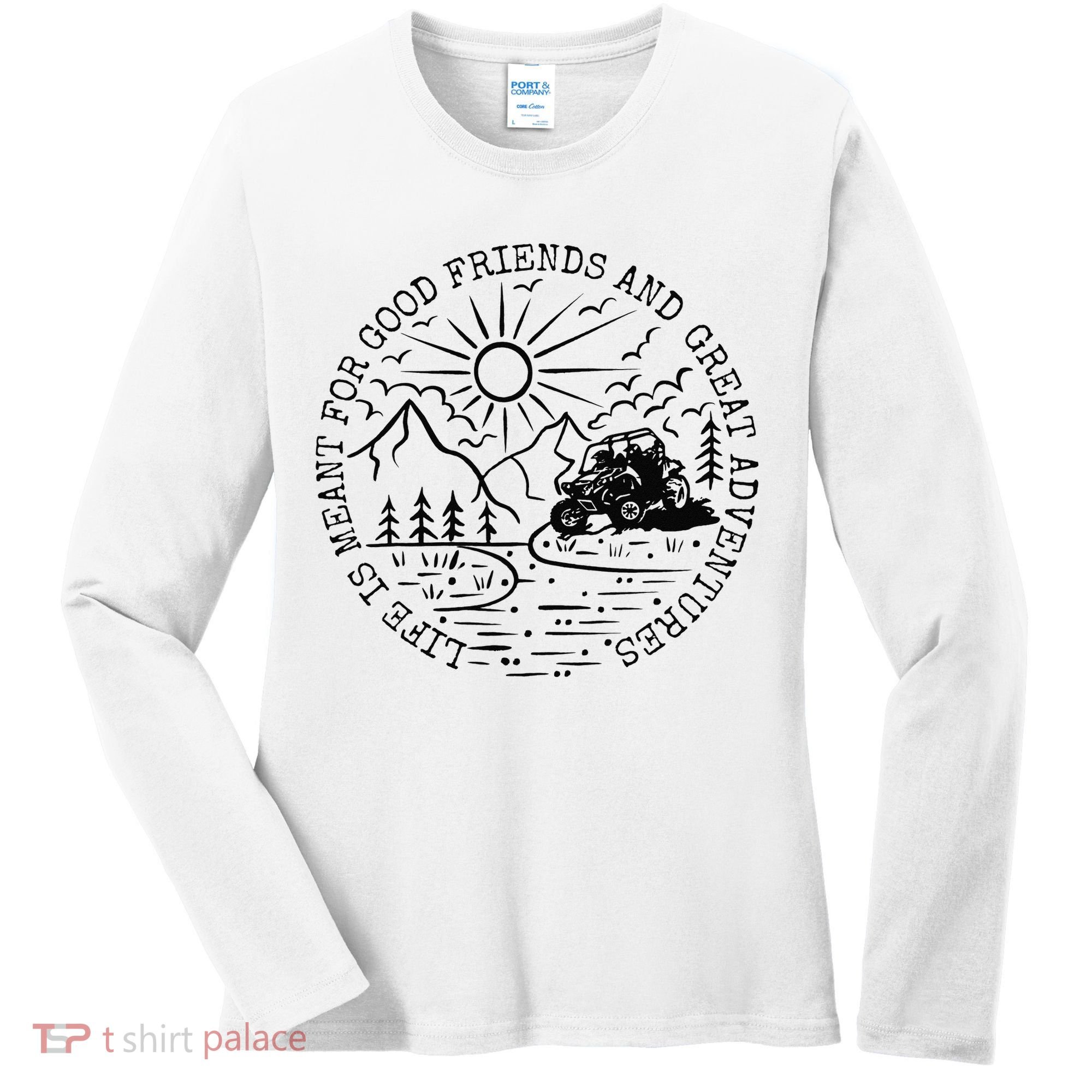 Retro UTV Life Great Adventure Side By Side Rider Mud Riding Women's Long Sleeve Shirt