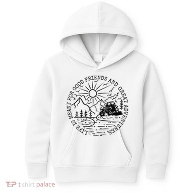 Retro UTV Life Great Adventure Side By Side Rider Mud Riding Kids Hoodie