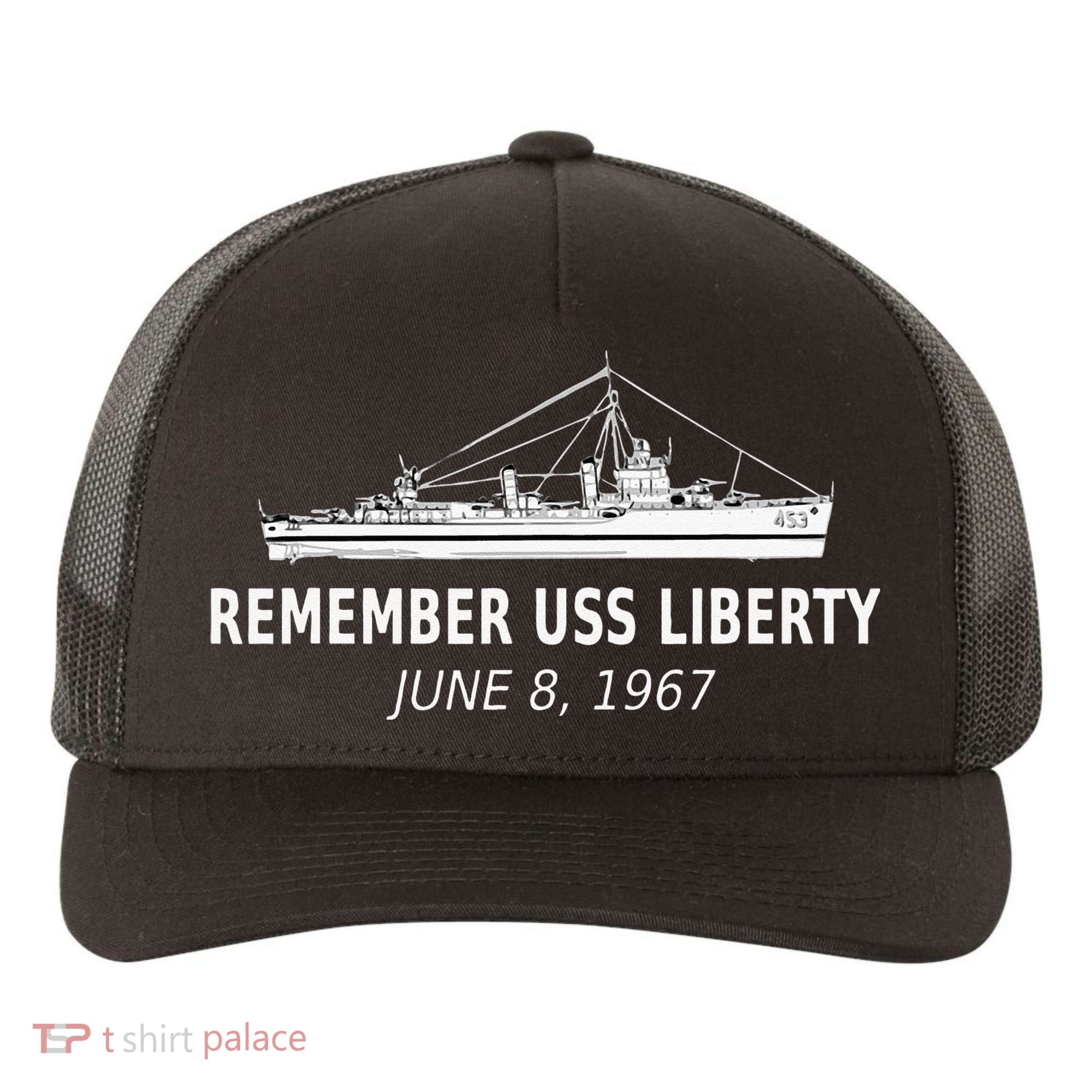 Remember USS Liberty June 8 1967 Yupoong Adult 5-Panel Trucker Hat