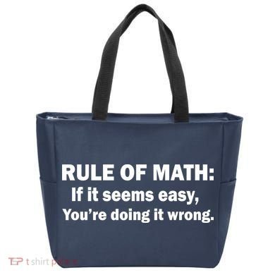 Rule Of Math Seems Easy You're Doing It Wrong Tote Bag