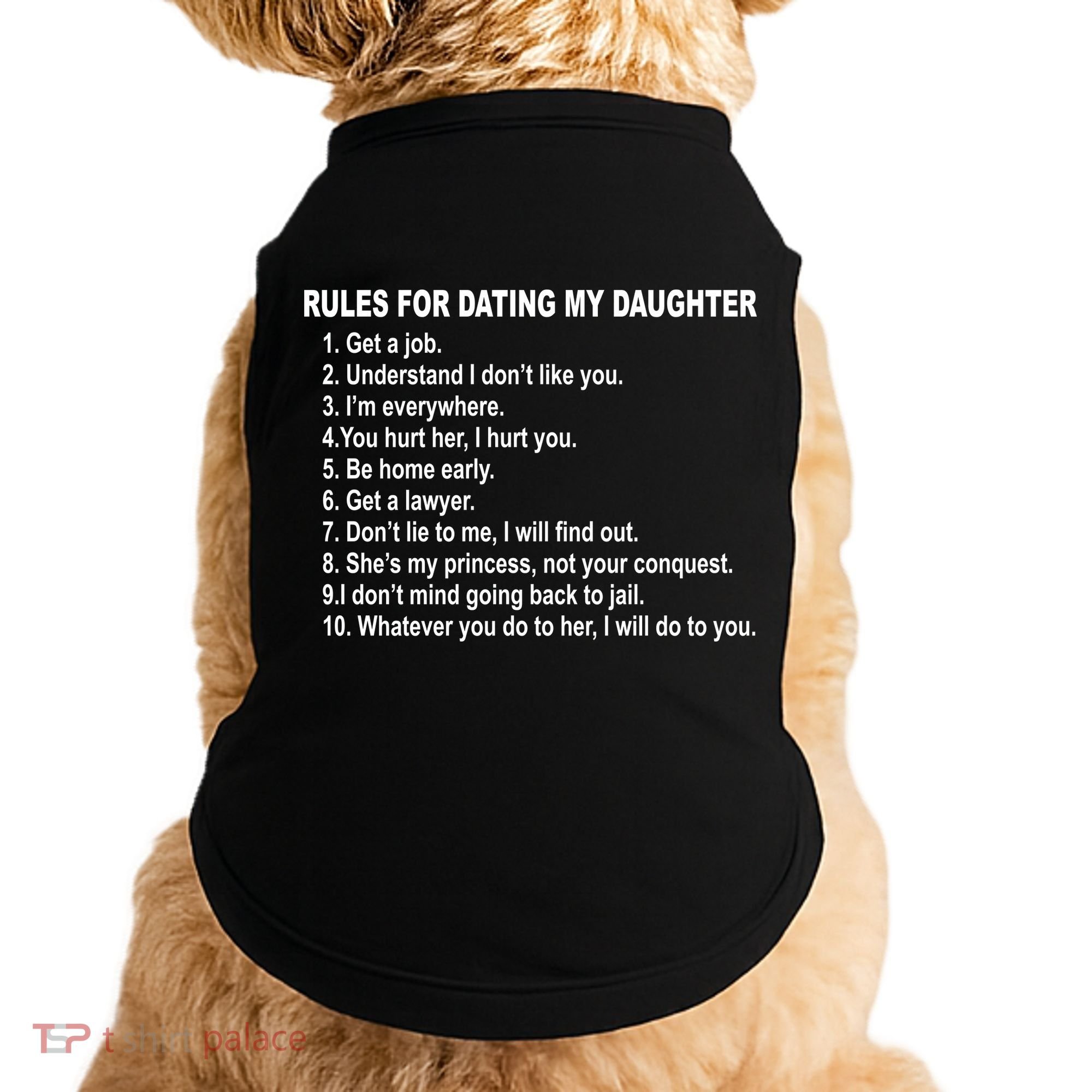 Rules For Dating My Daughter Father's Day Doggie Tank