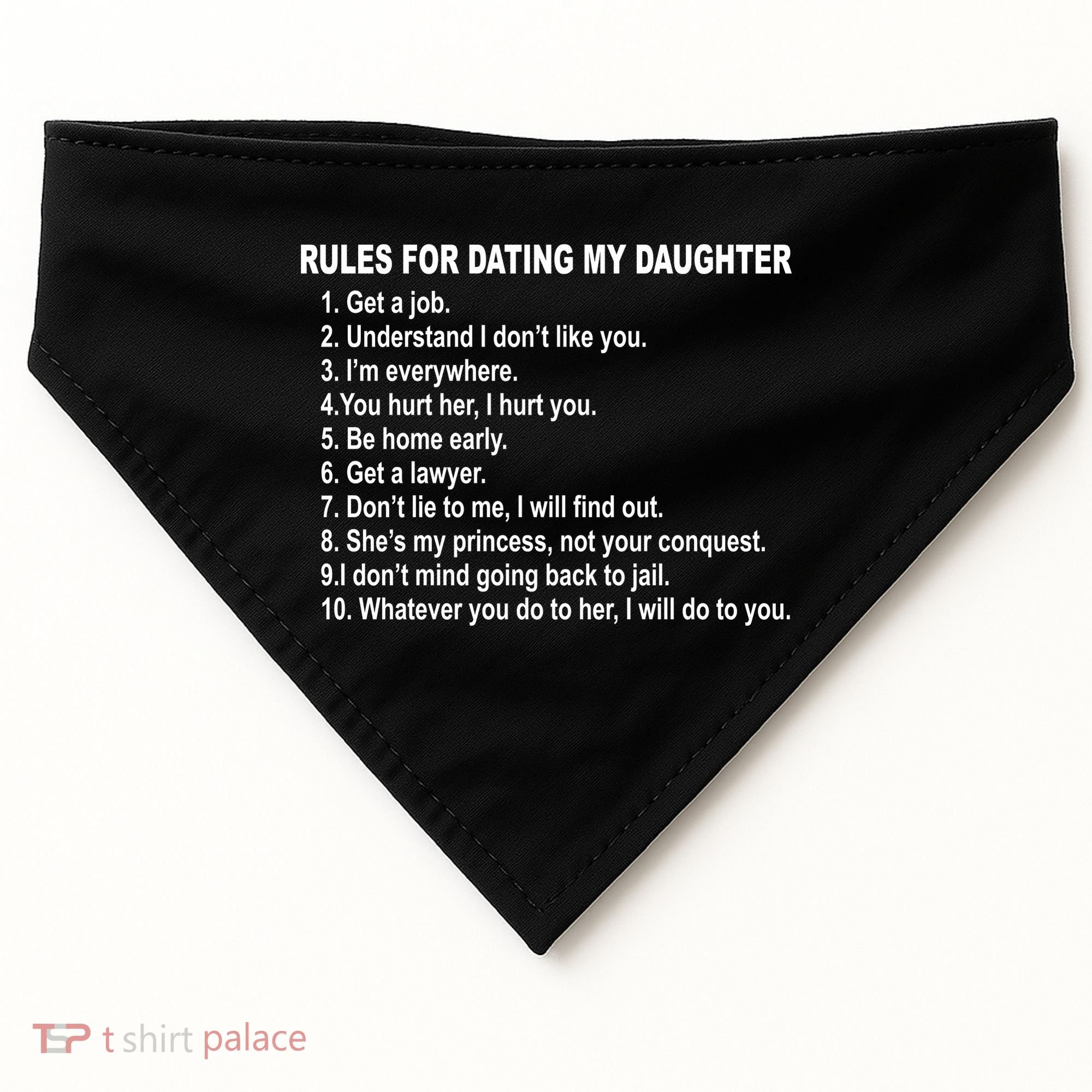 Rules For Dating My Daughter Father's Day USA-Made Doggie Bandana