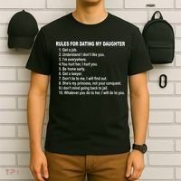 Rules For Dating My Daughter Father's Day T-Shirt thumb 6