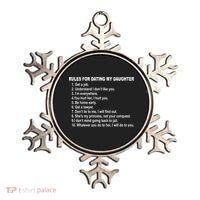 Rules For Dating My Daughter Father's Day Ornament thumb 0