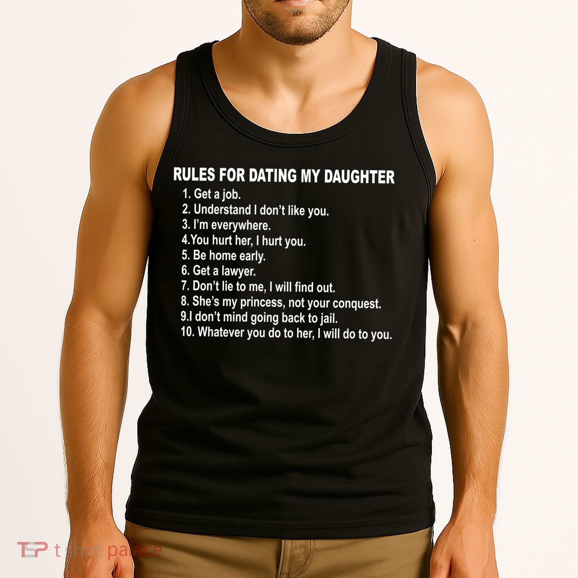 Rules For Dating My Daughter Father's Day Tank Top