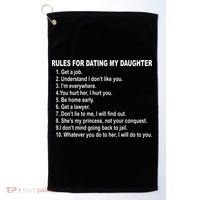 Rules For Dating My Daughter Father's Day Golf Towel thumb 0