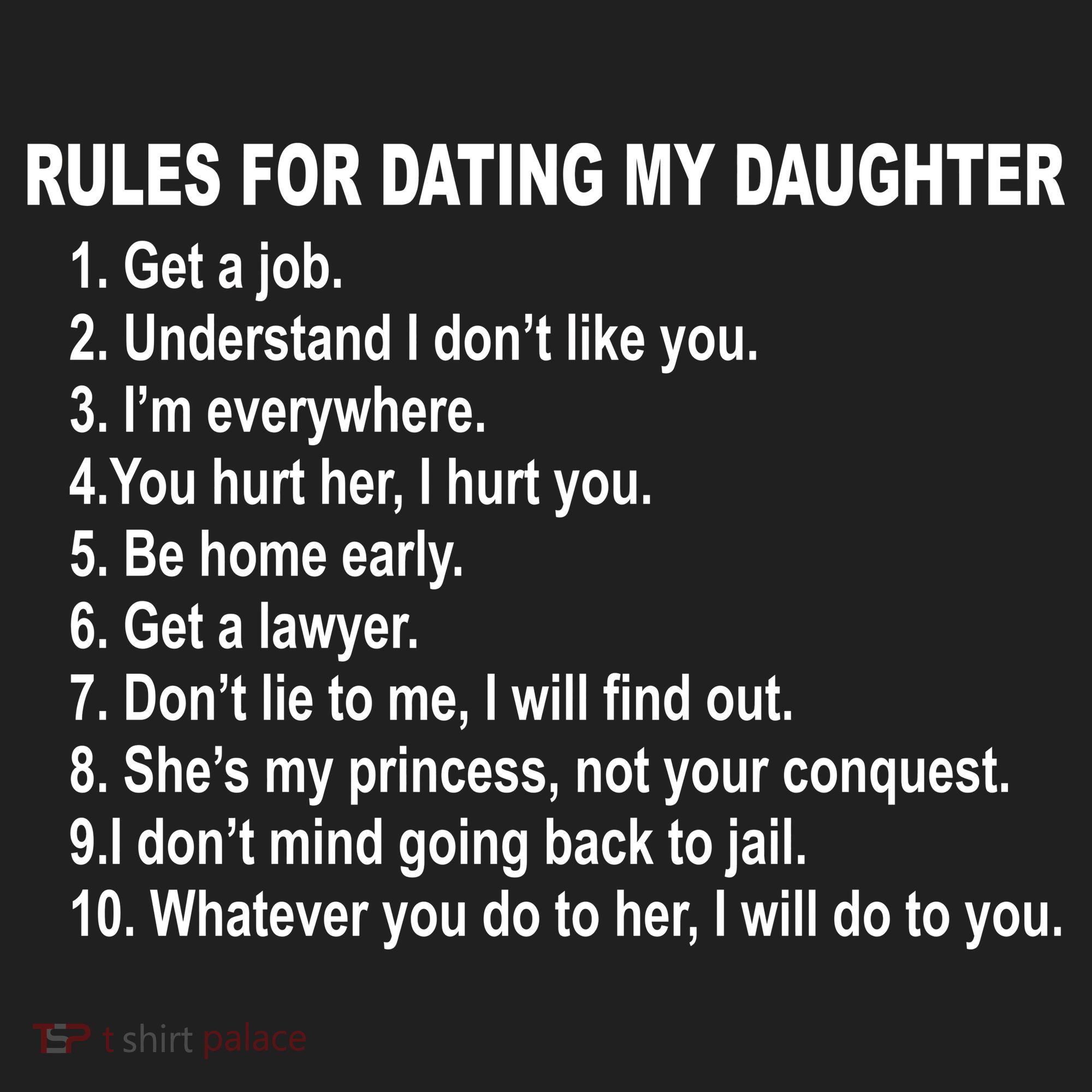 Rules For Dating My Daughter Father's Day Golf Towel