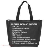 Rules For Dating My Daughter Father's Day Tote Bag thumb 0
