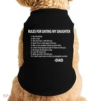 Rules For Dating MY Daughter Funny Doggie Tank thumb 0