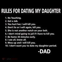 Rules For Dating MY Daughter Funny Ornament thumb 1